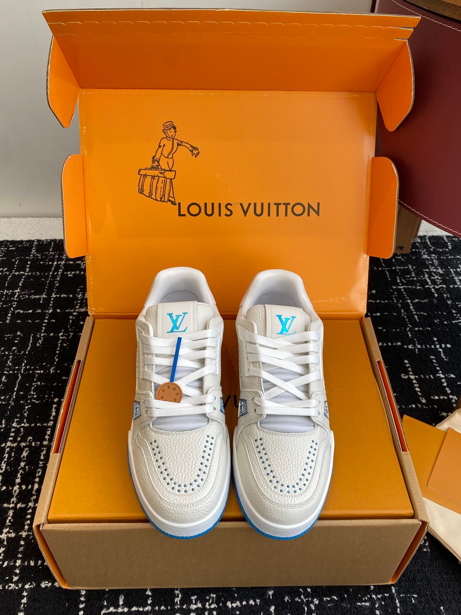 louis vuitton lv trainer sneakers mint groen