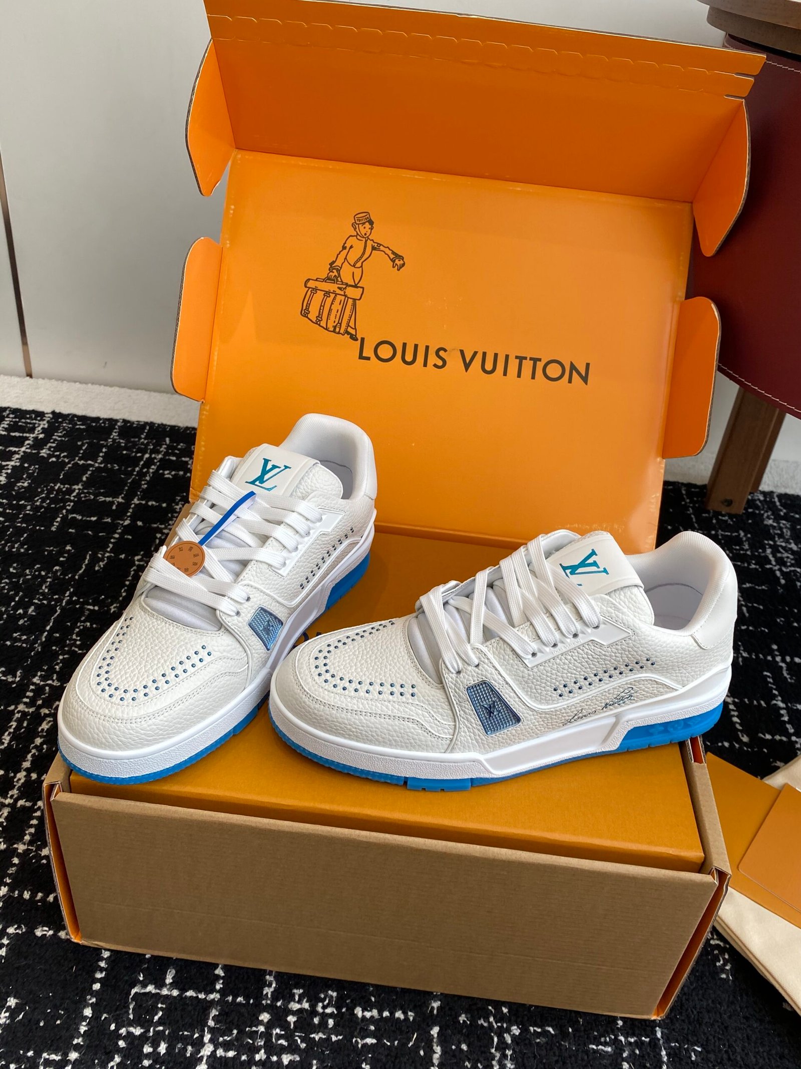 louis vuitton lv trainer sneakers mint groen