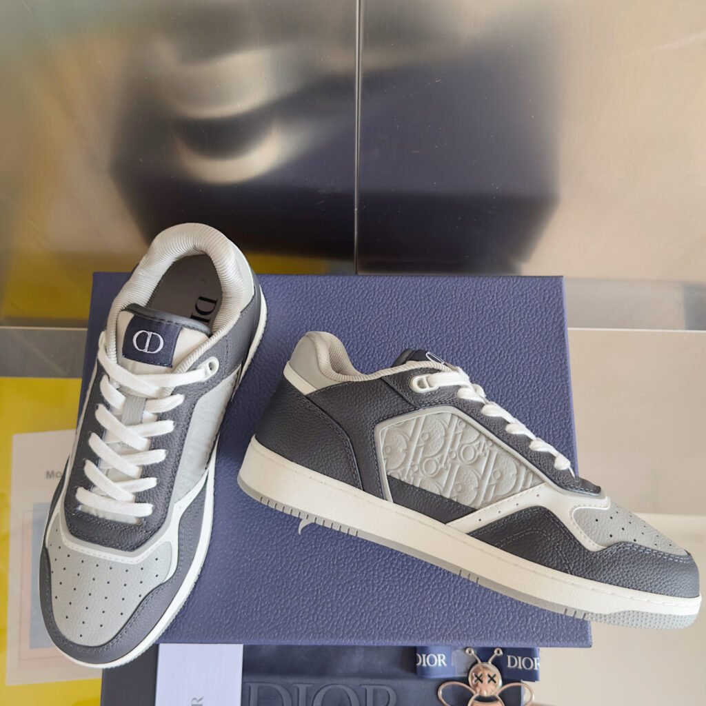 dior b27 low top zwart grijs