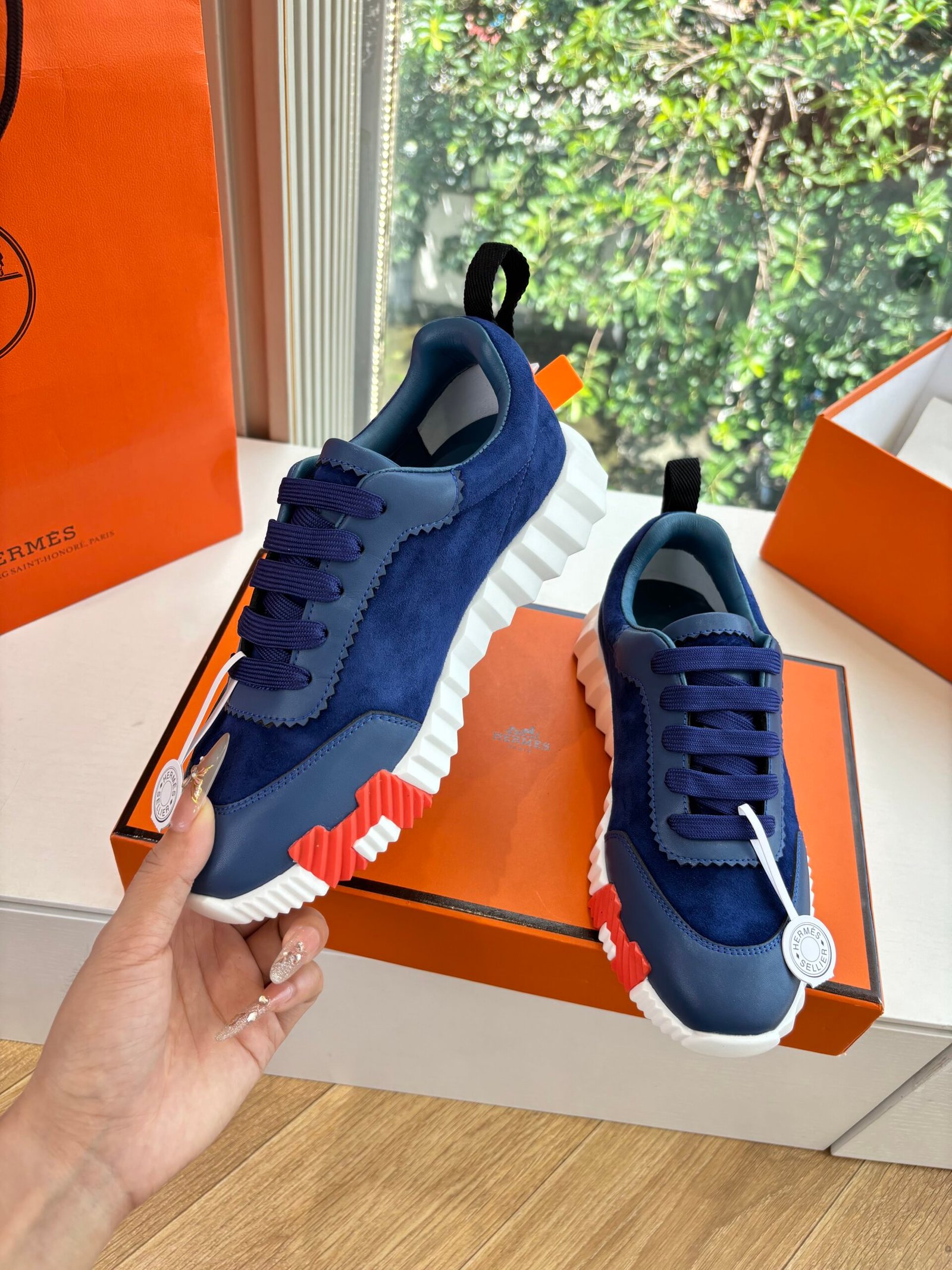hermès bouncing sneakers l zwart