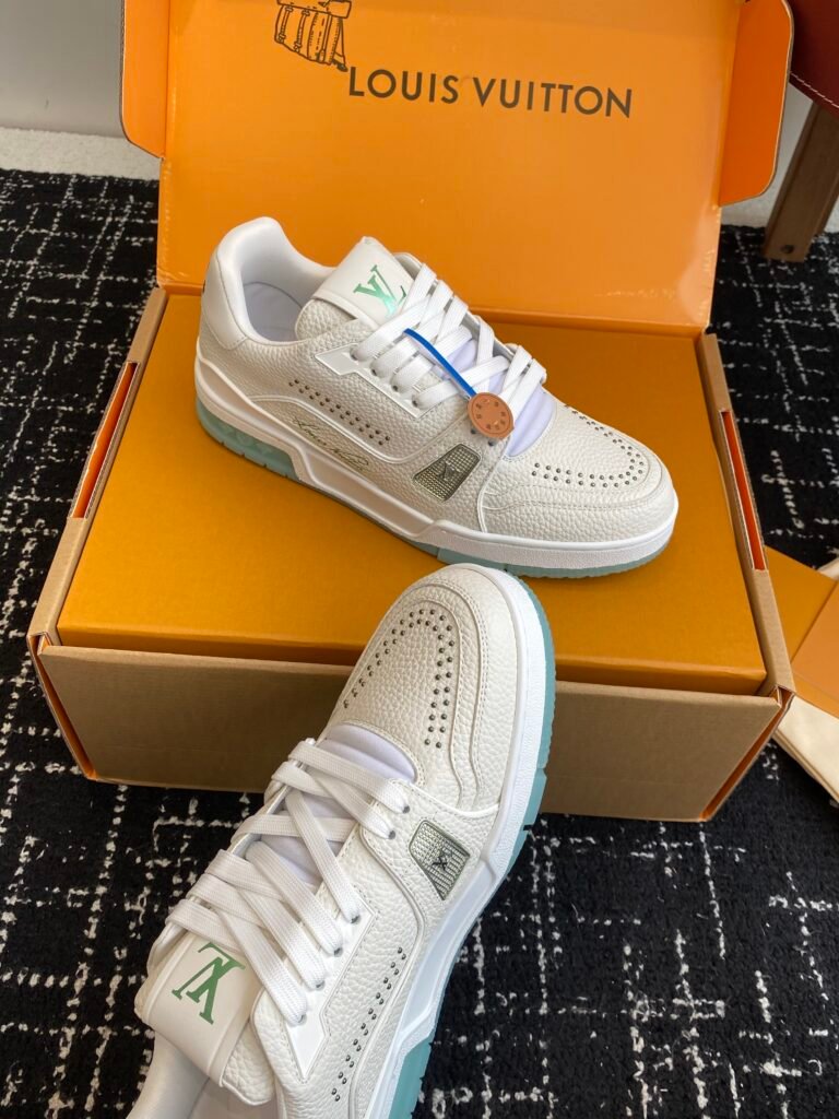 louis vuitton lv trainer sneakers mint groen
