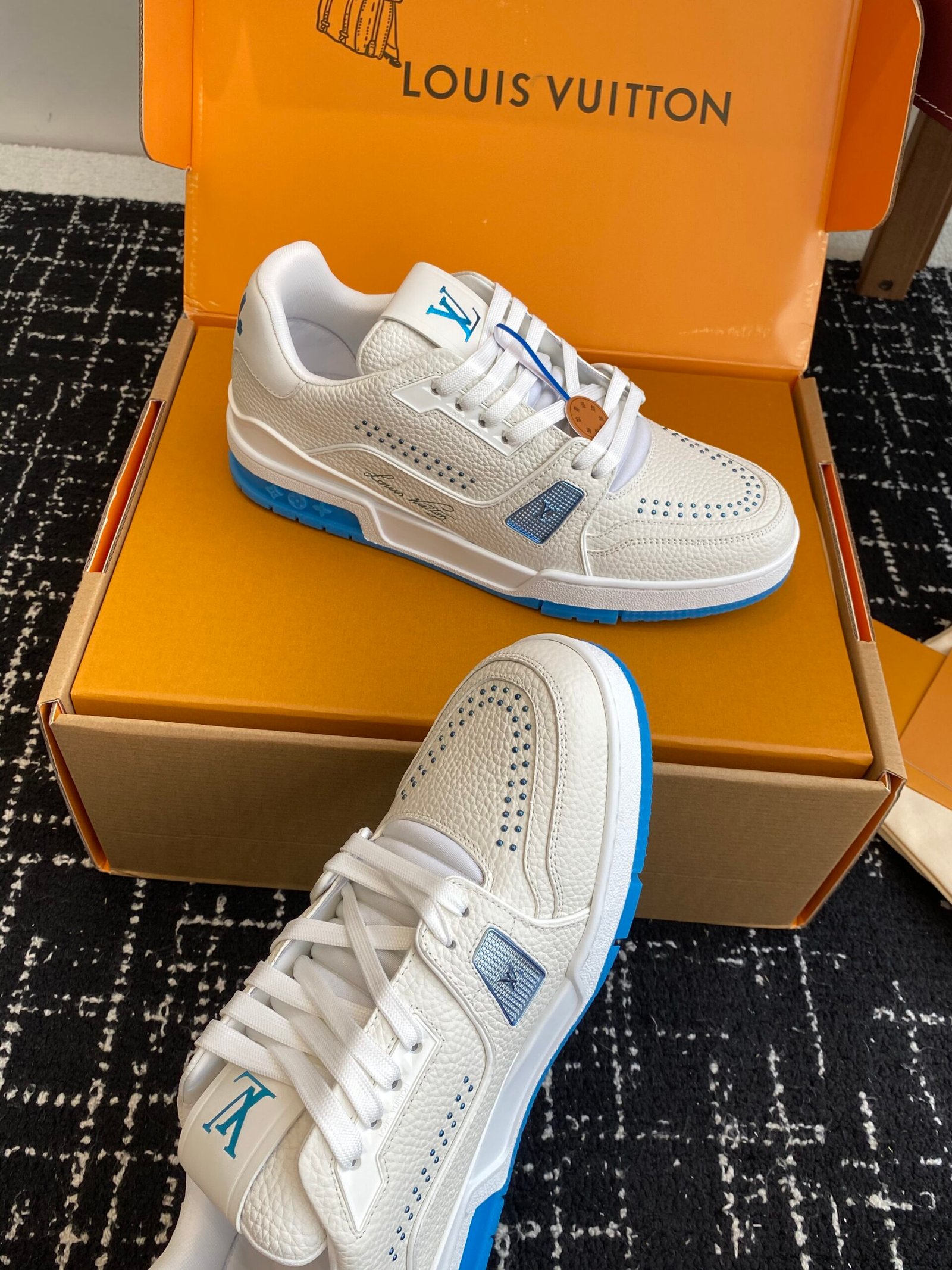 louis vuitton lv trainer sneakers mint groen