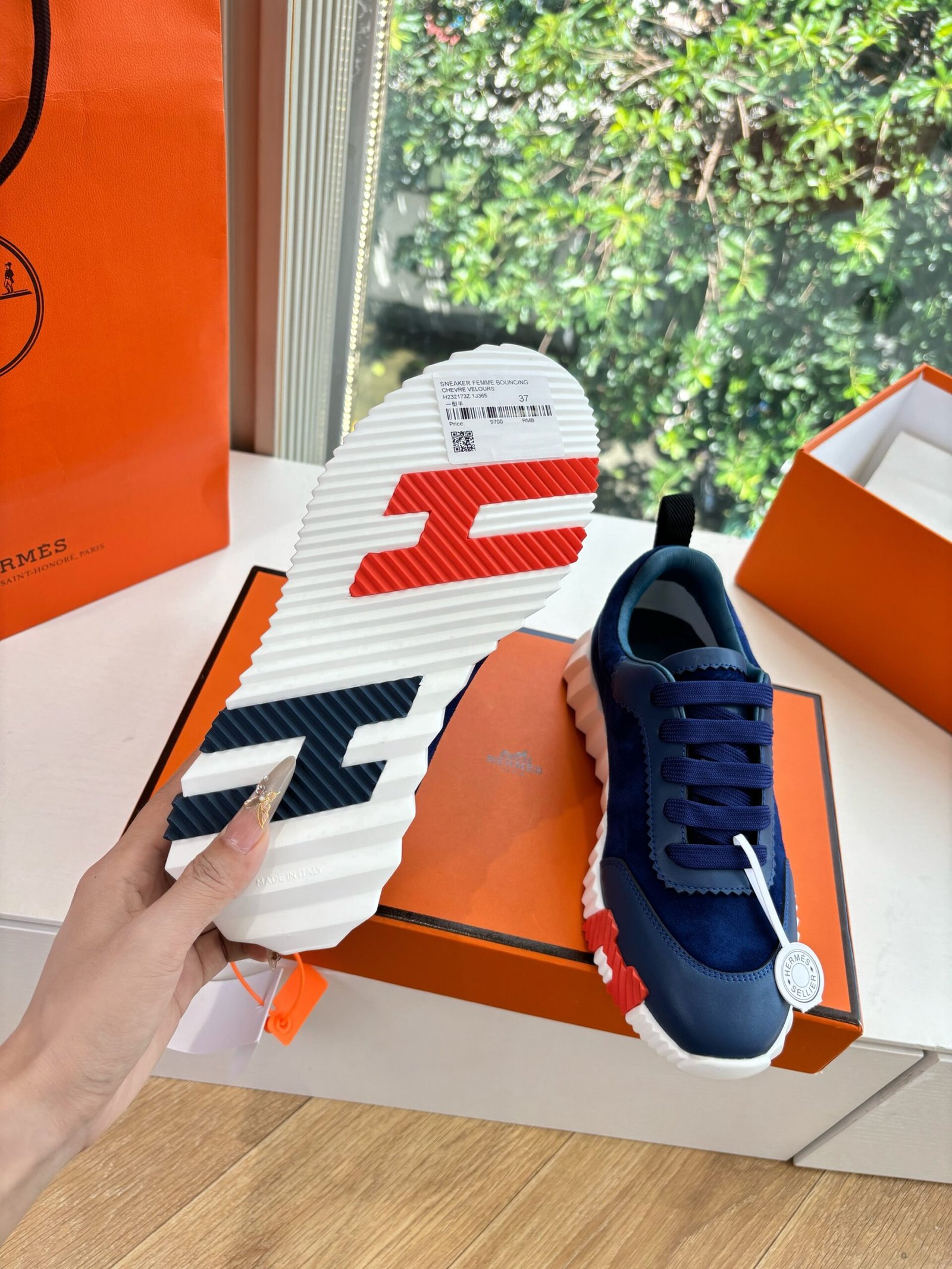 hermès bouncing sneakers l zwart