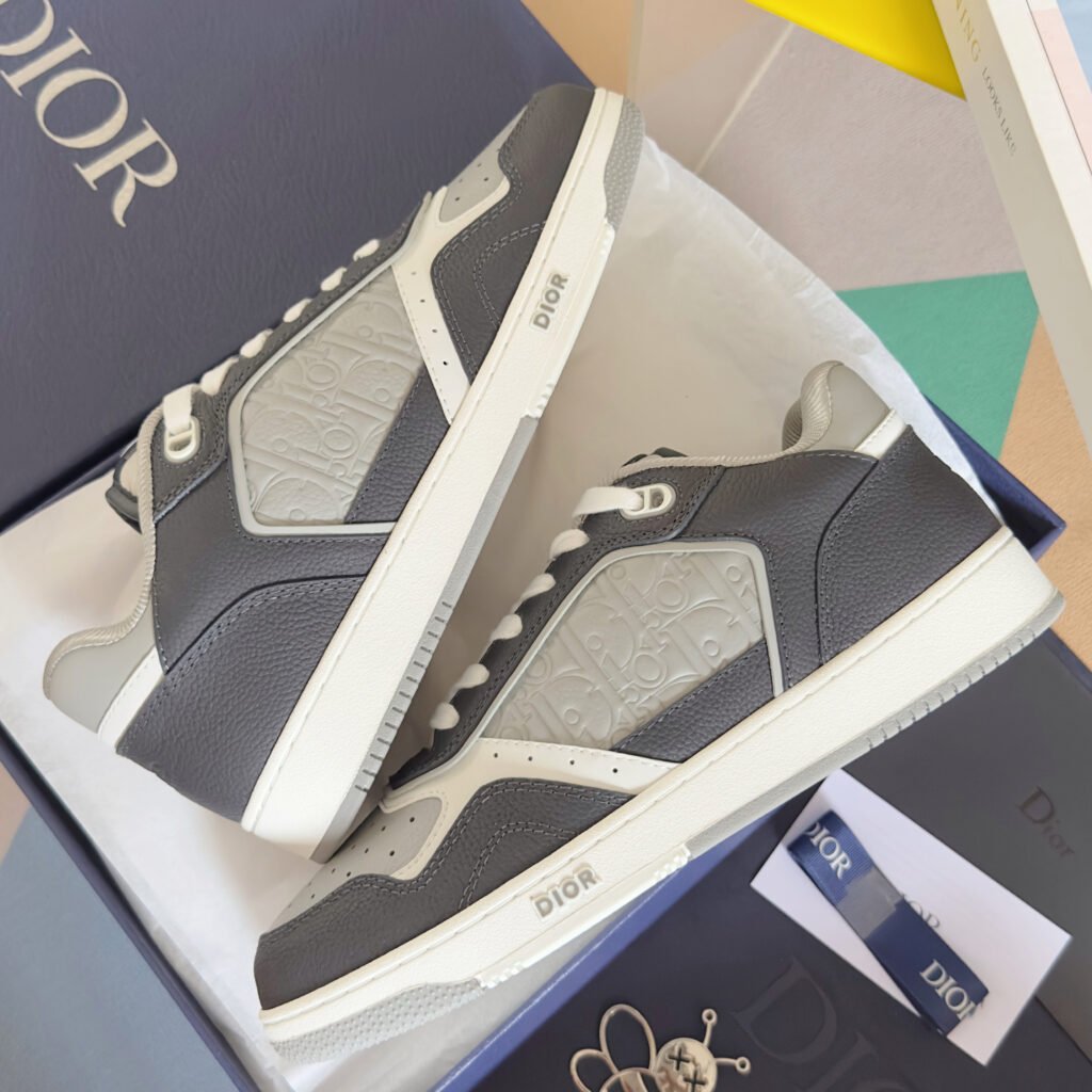 dior b27 low top zwart grijs