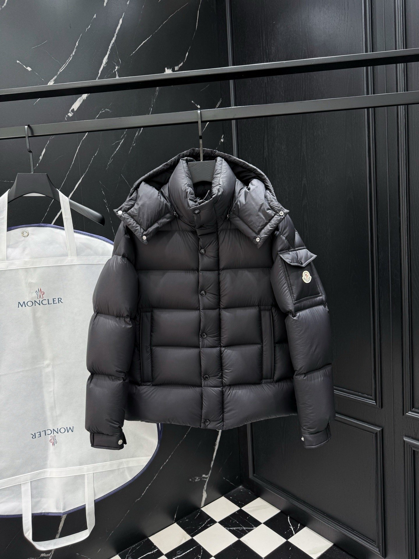 moncler vezere hooded down jacket