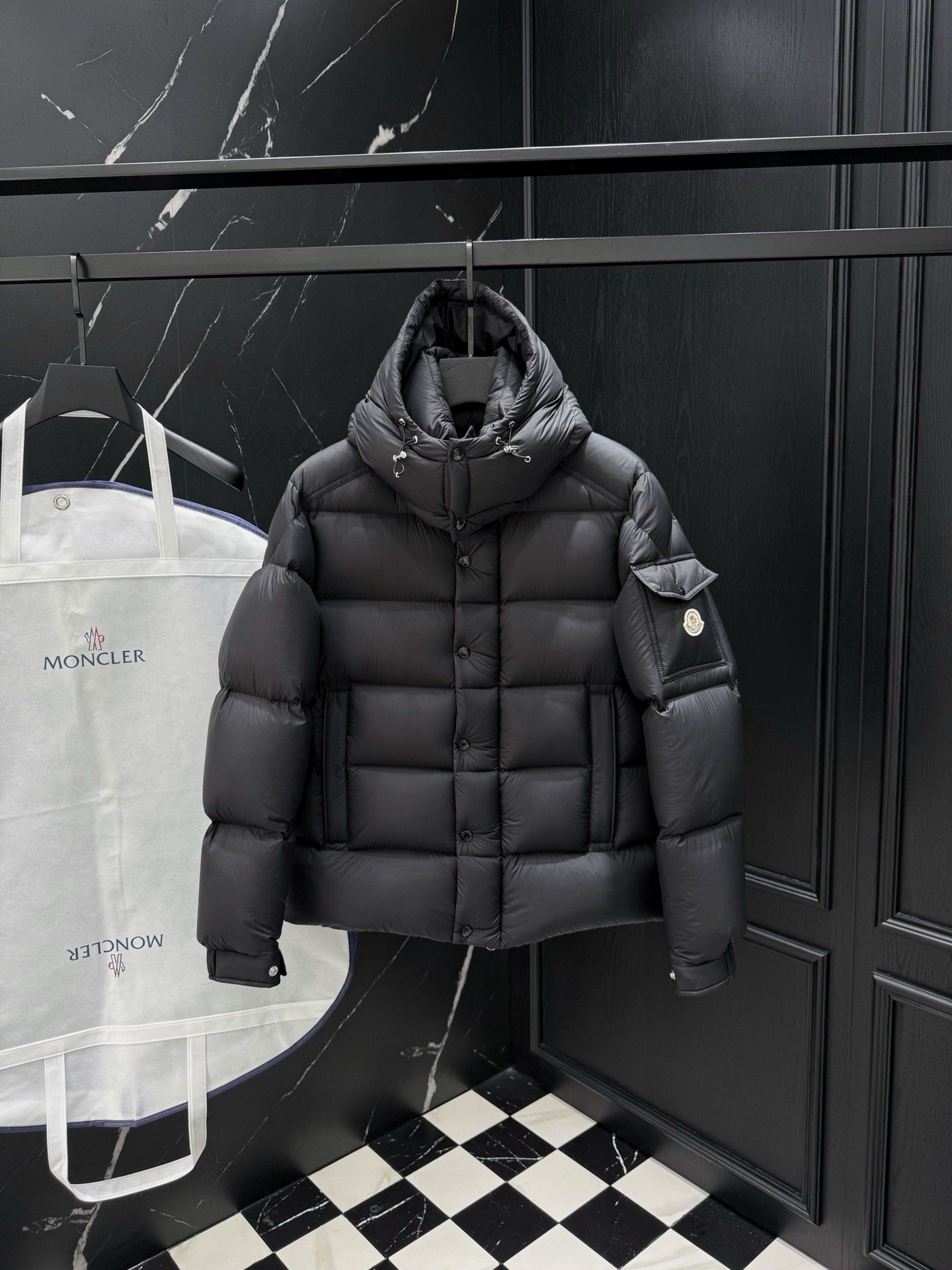 moncler vezere hooded down jacket