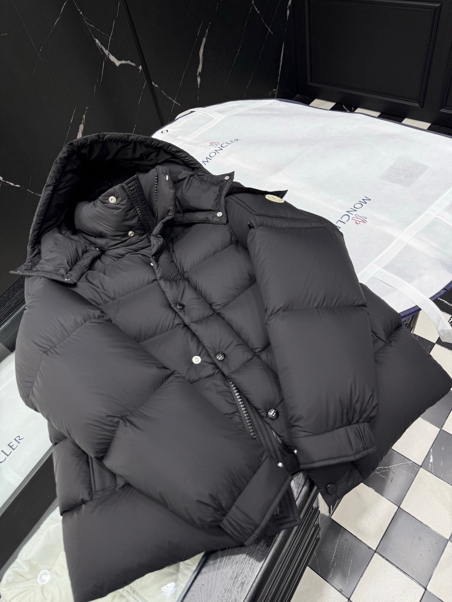 moncler vezere hooded down jacket