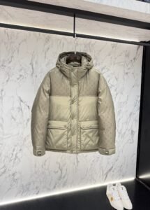 Louis Vuitton Monogram Down Jacket in Volcanic Ash beige