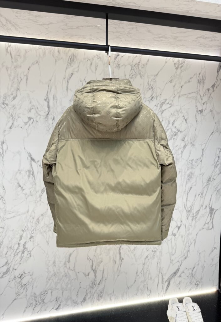 louis vuitton monogram down jacket in volcanic ash