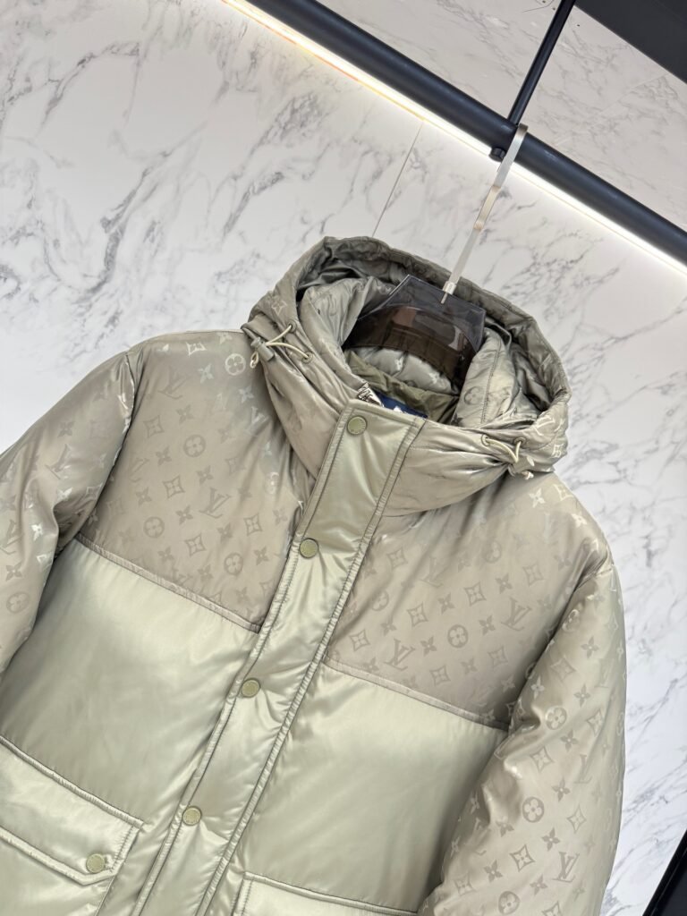 louis vuitton monogram down jacket in volcanic ash