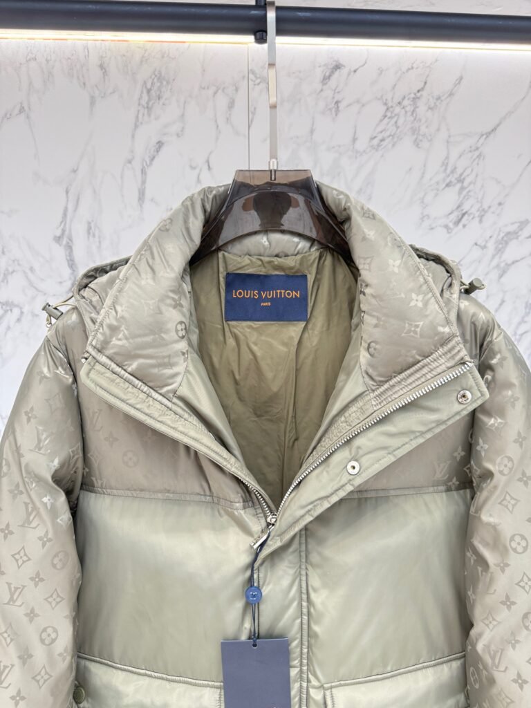 louis vuitton monogram down jacket in volcanic ash