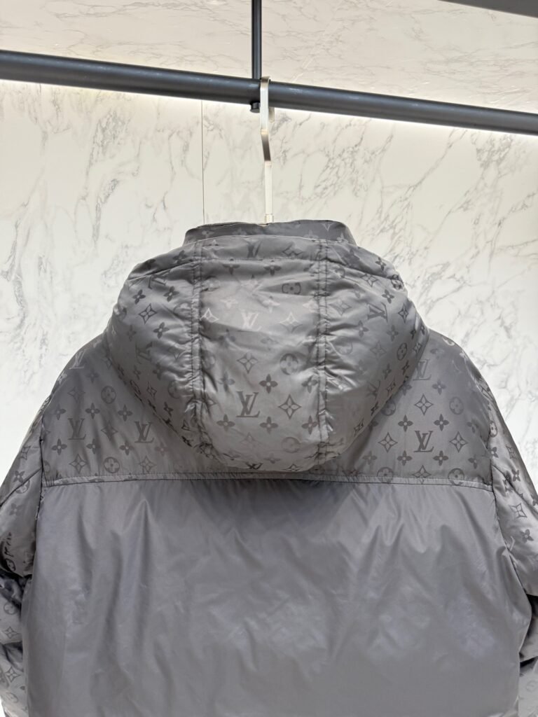 louis vuitton monogram down jacket in volcanic ash