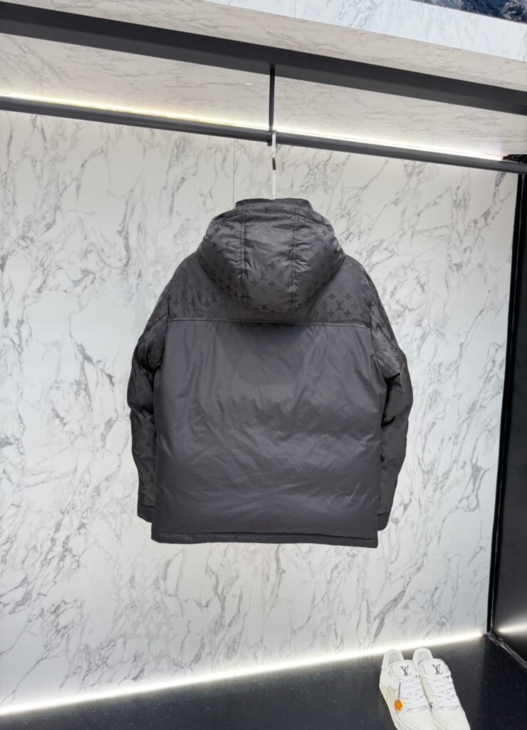louis vuitton monogram down jacket in volcanic ash