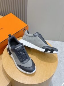 Hermès Bouncing sneakers grijs leer suède