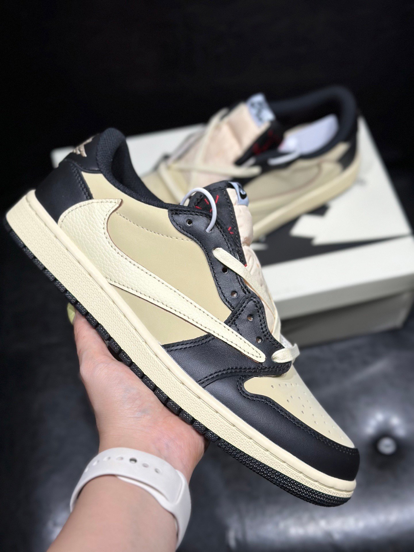 travis scott x air jordan 1 low og "pale vanilla"