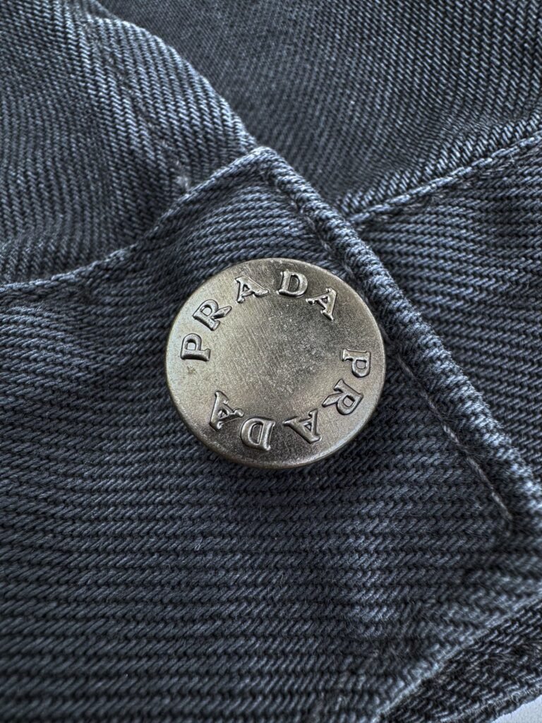 prada obsidian denim vest