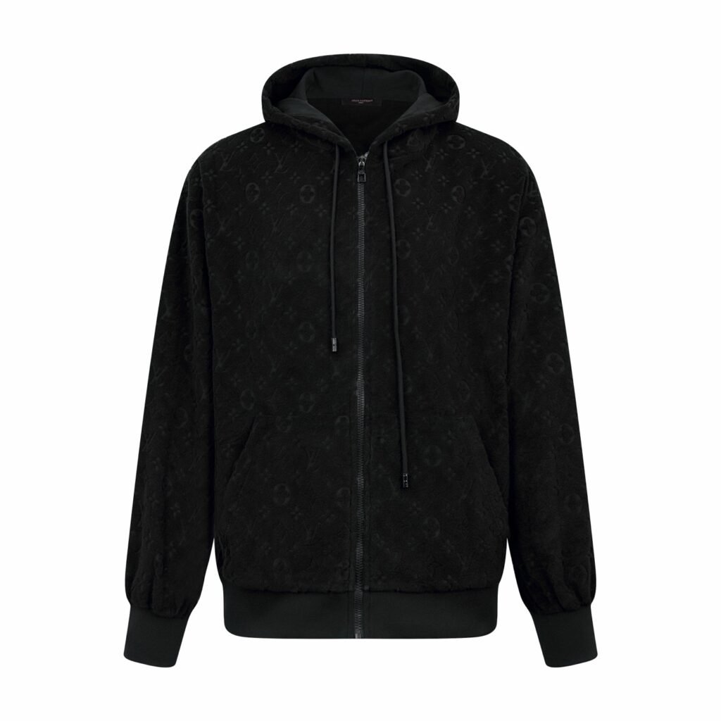 louis vuitton monogram french terry zip vest