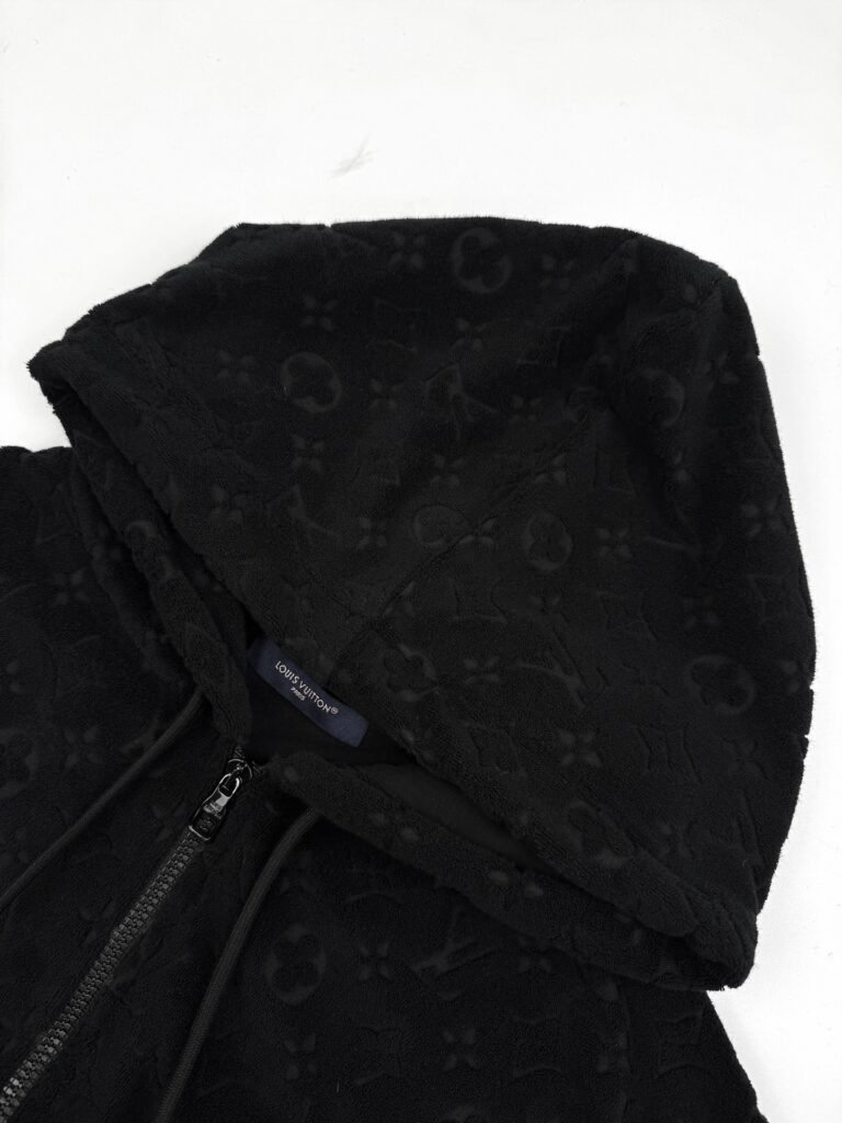 louis vuitton monogram french terry zip vest