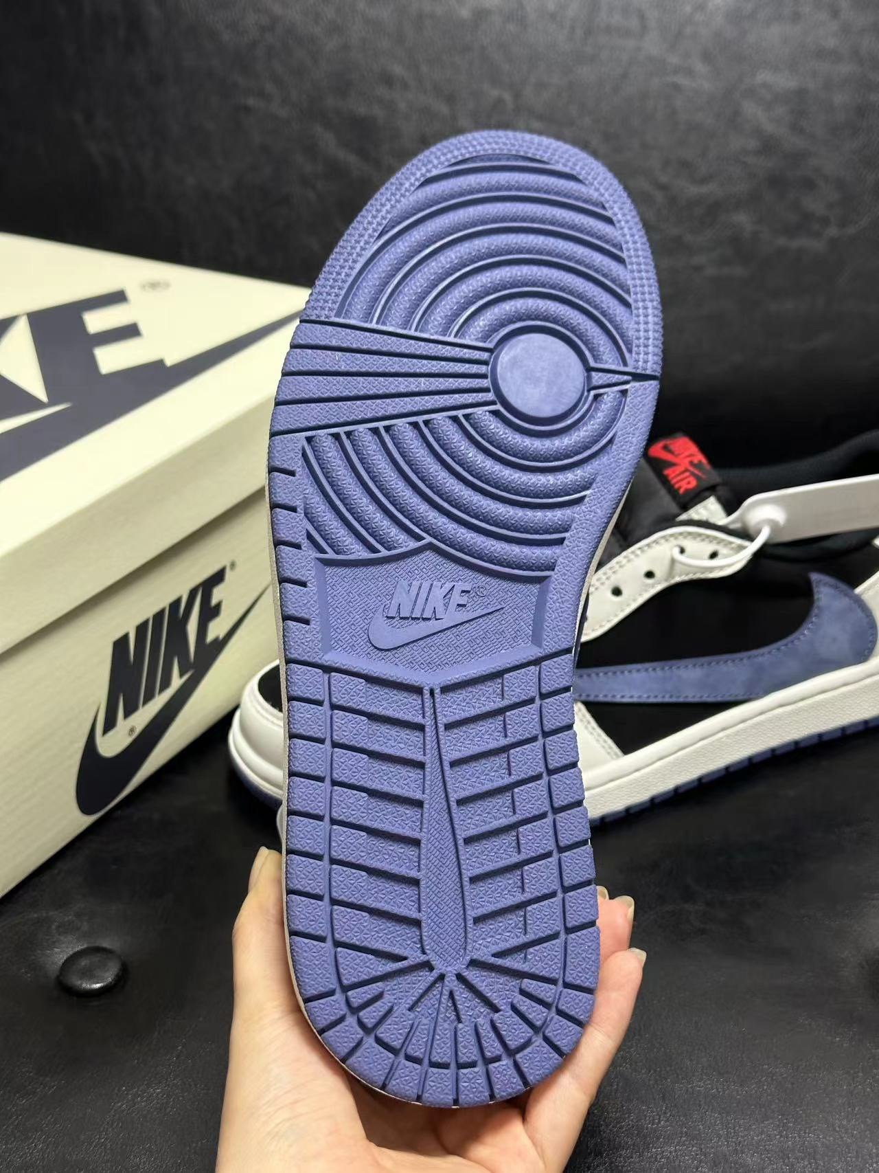 travis scott x fragment "military blue" colorway