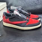 travis scott x air jordan 1 low og "bred" sneakers