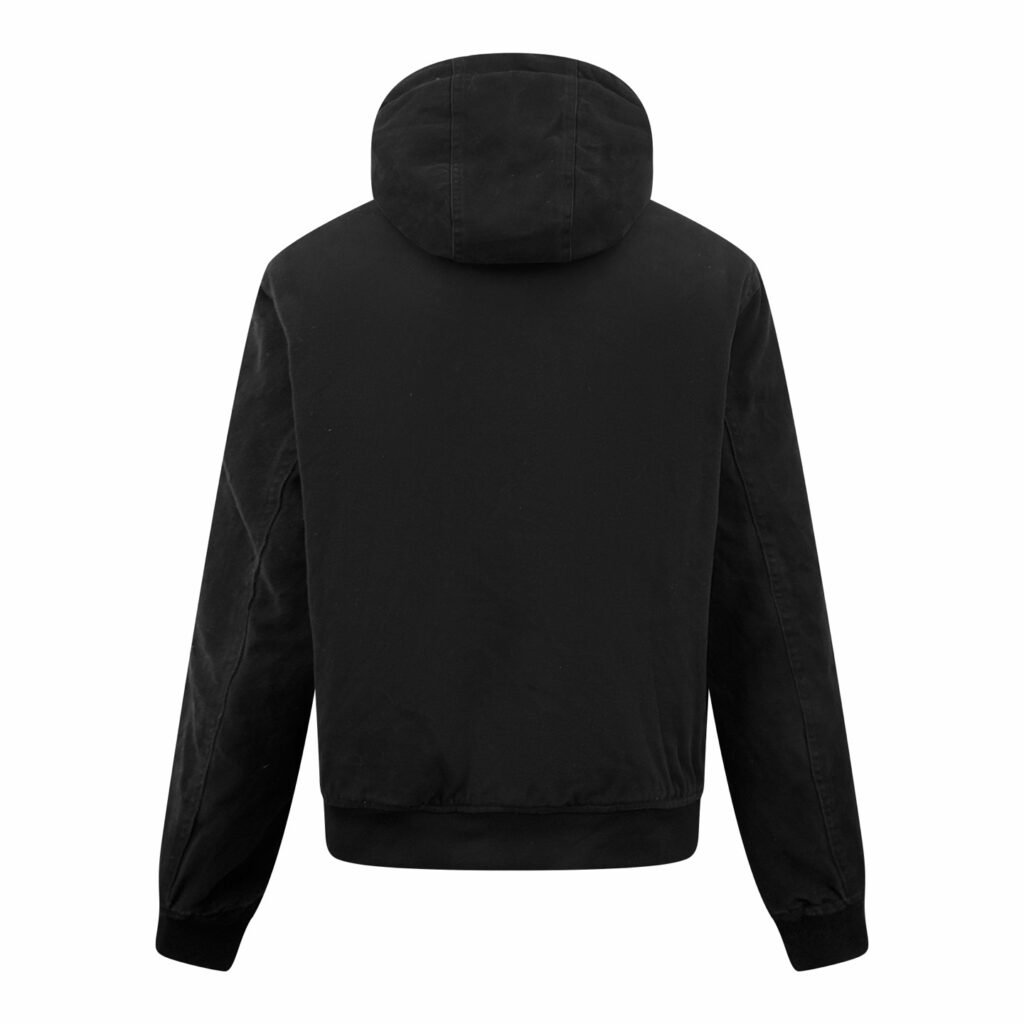 prada denim hooded jacket zwart cotton