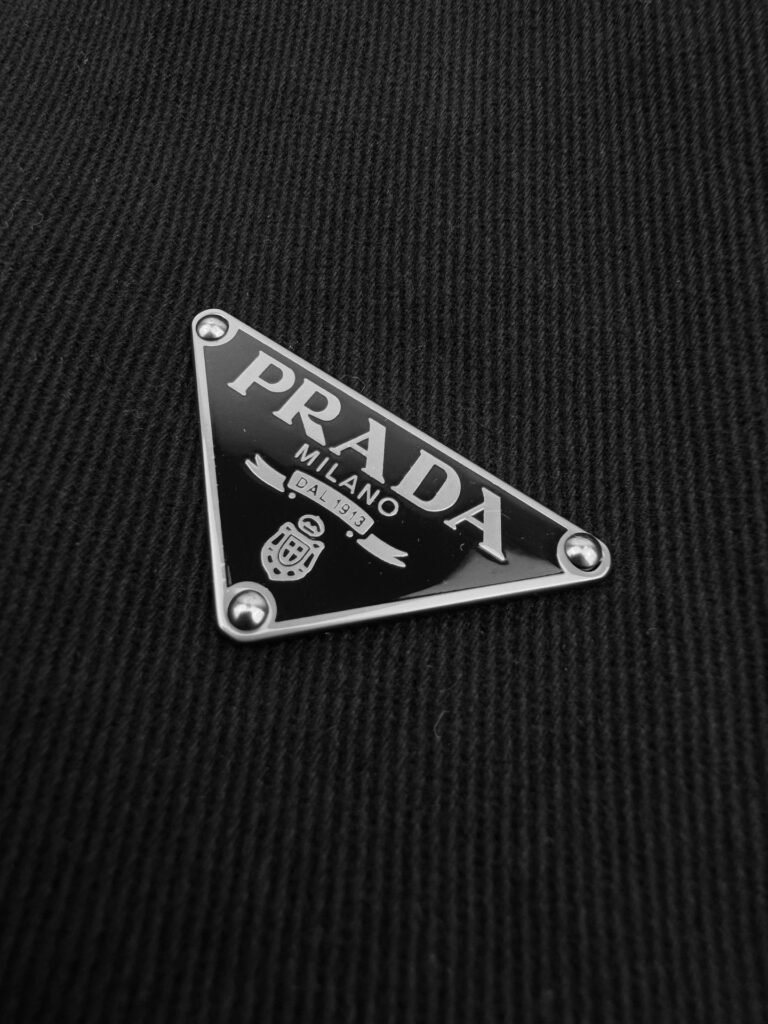 prada denim hooded jacket zwart cotton