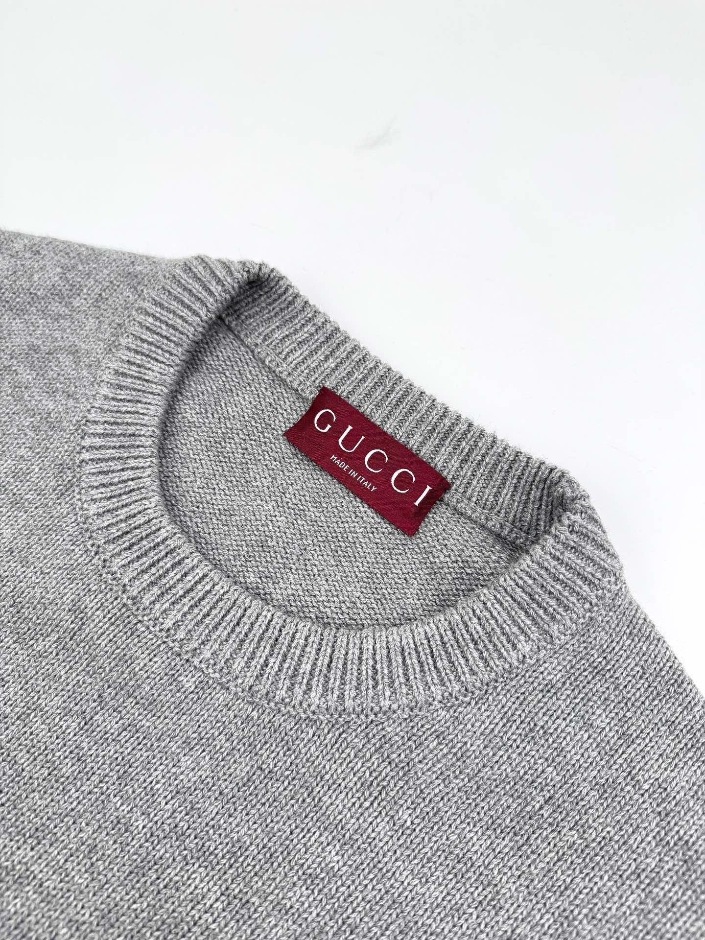 gucci grijze wollen trui