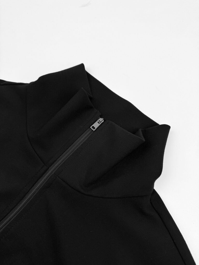 prada satin trim jersey texture jacket