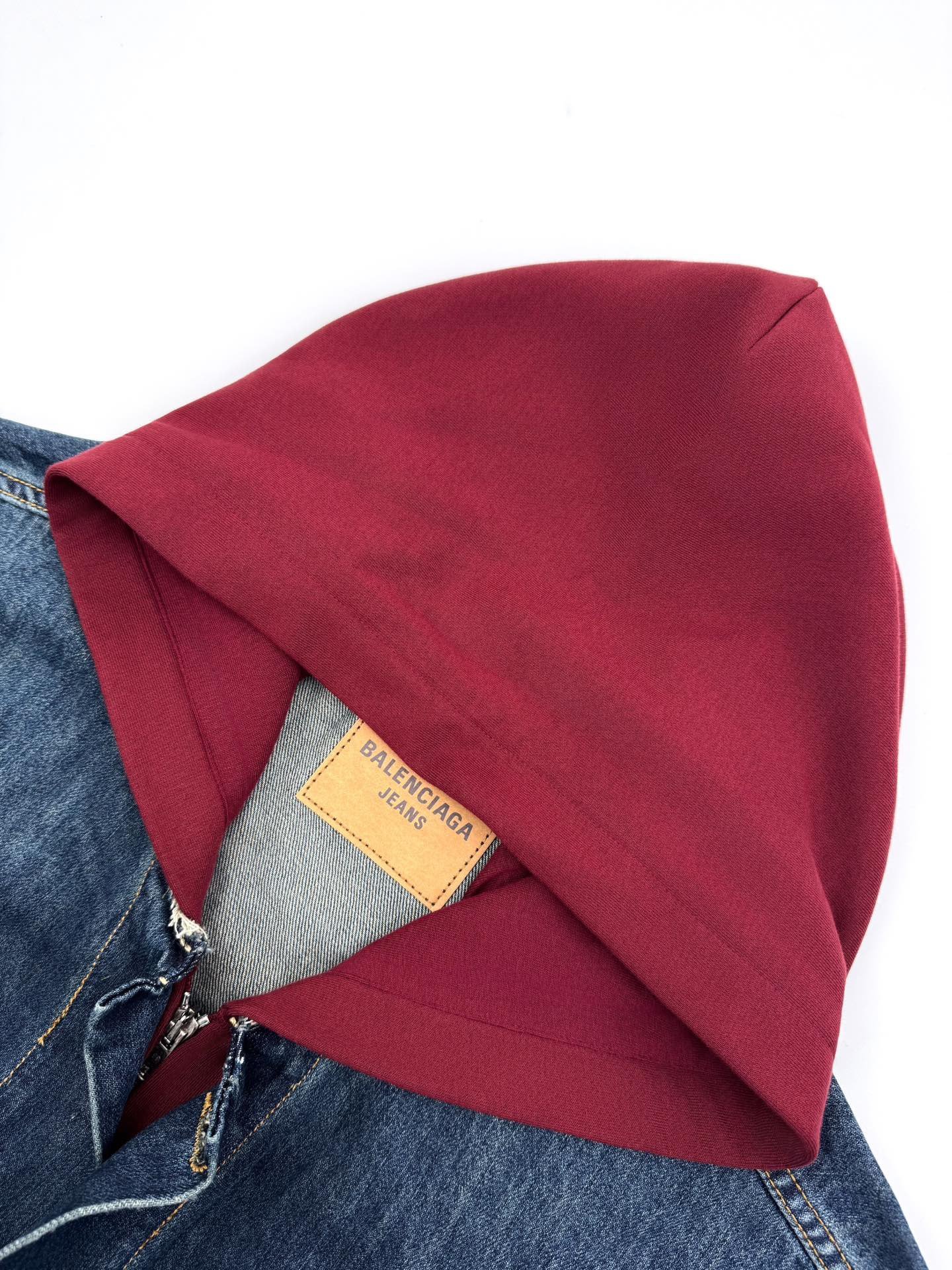 balenciaga hooded denim jacket