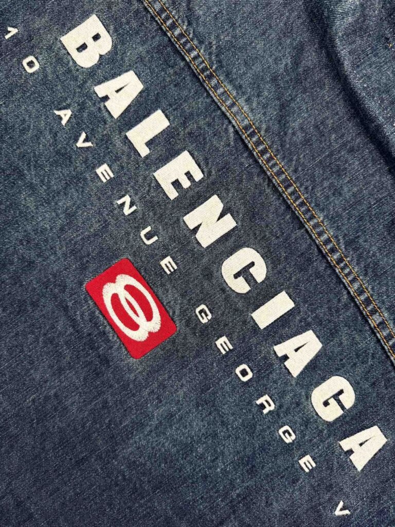 balenciaga hooded denim jacket