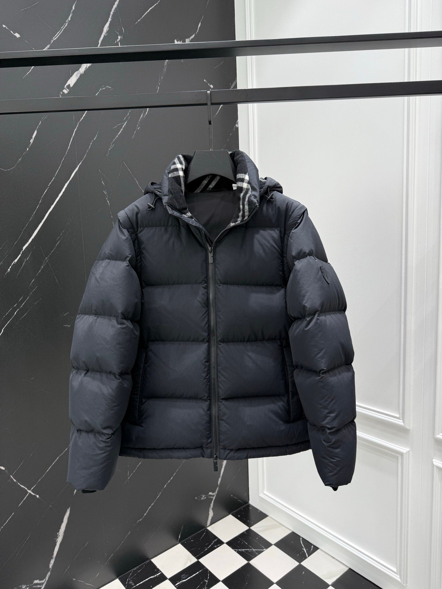 burberry pufferjack met afneembare mouwen groen (copy)