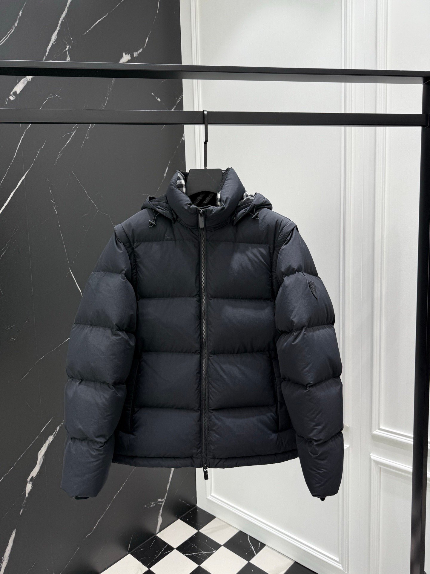 burberry pufferjack met afneembare mouwen groen (copy)