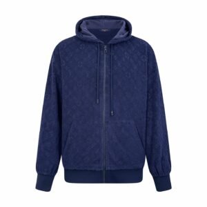 louis vuitton monogram french terry zip vest zwart (copy)