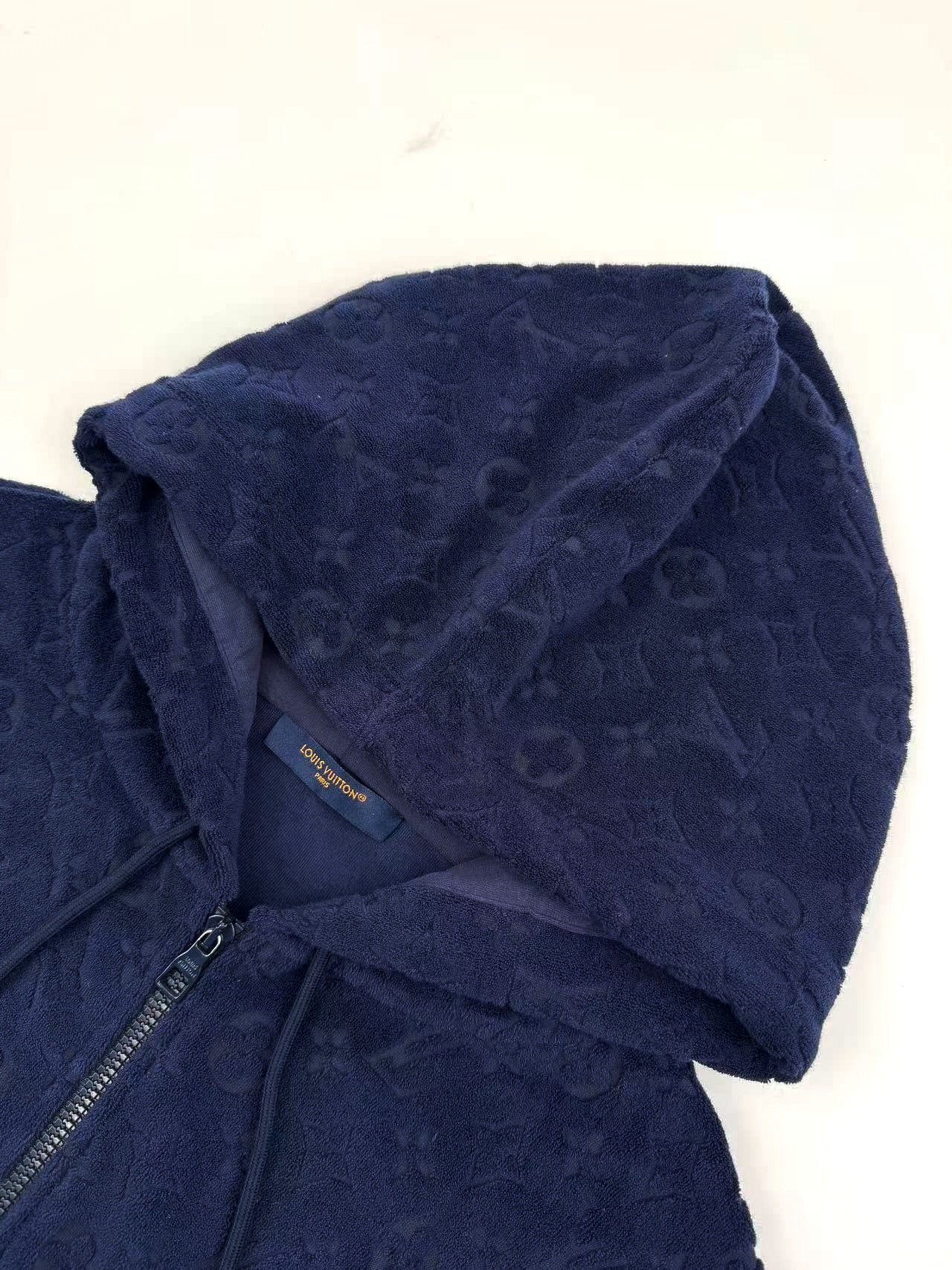 louis vuitton monogram french terry zip vest zwart (copy)