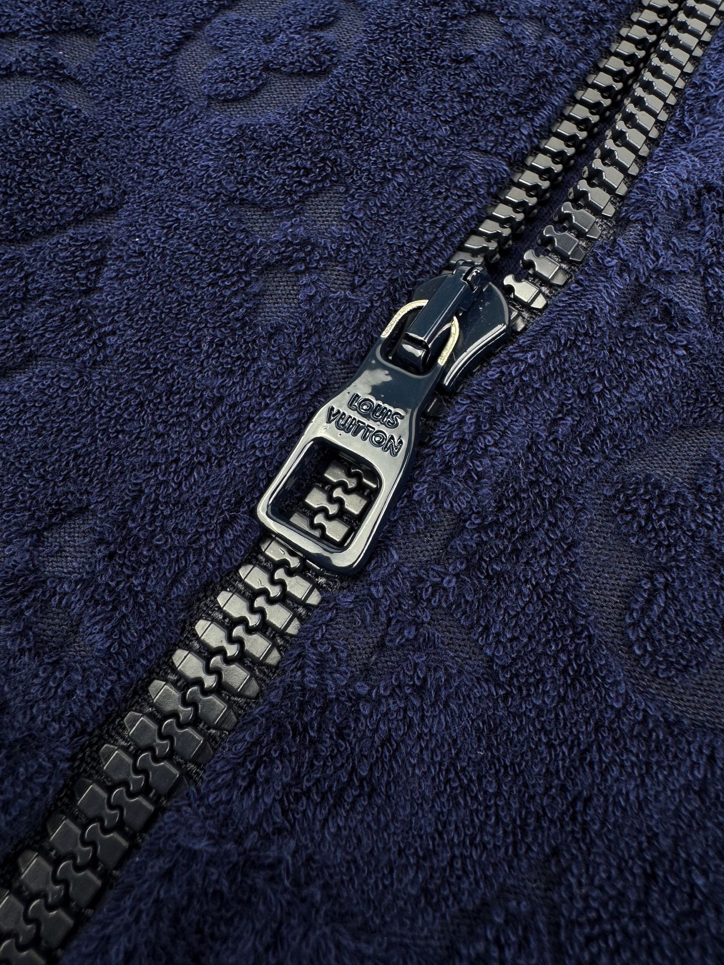 louis vuitton monogram french terry zip vest zwart (copy)