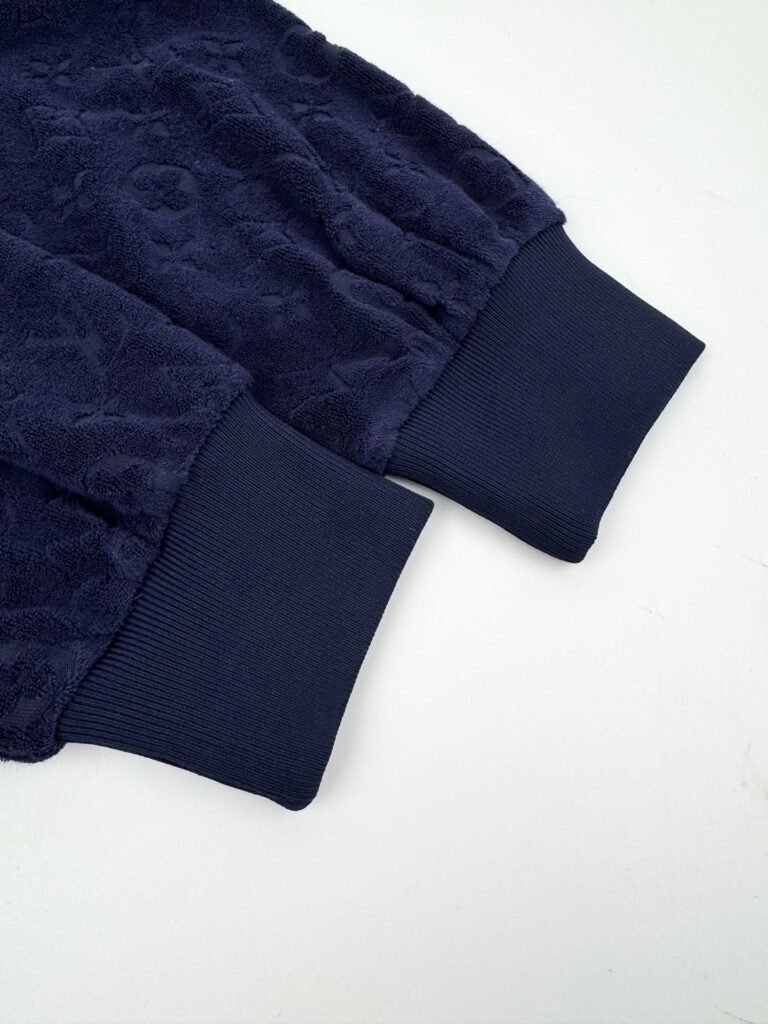 louis vuitton monogram french terry zip vest zwart (copy)