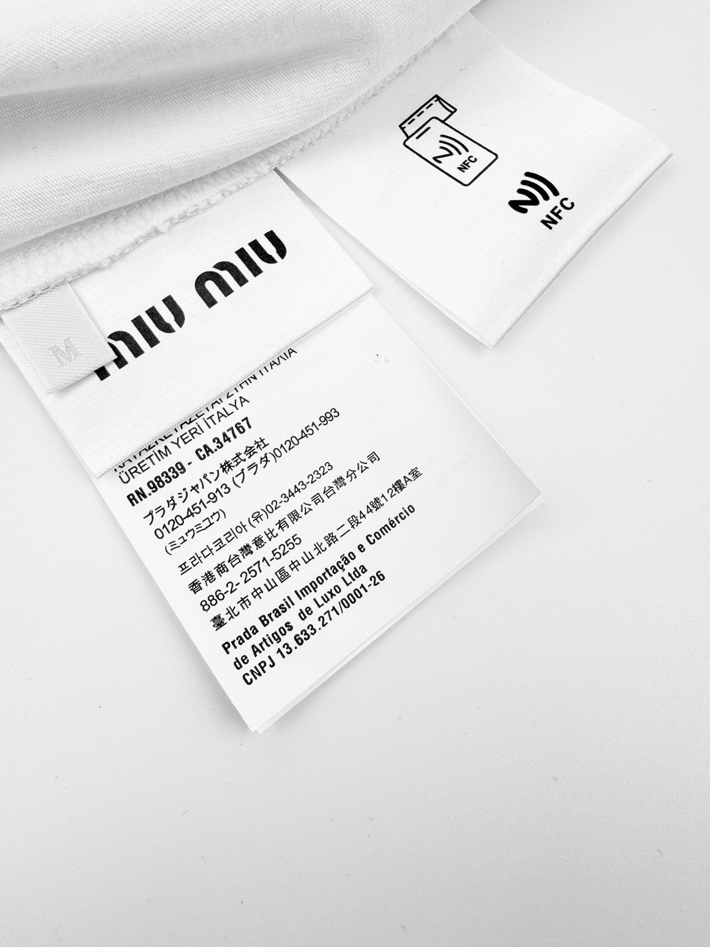 miu miu blauwe shirt