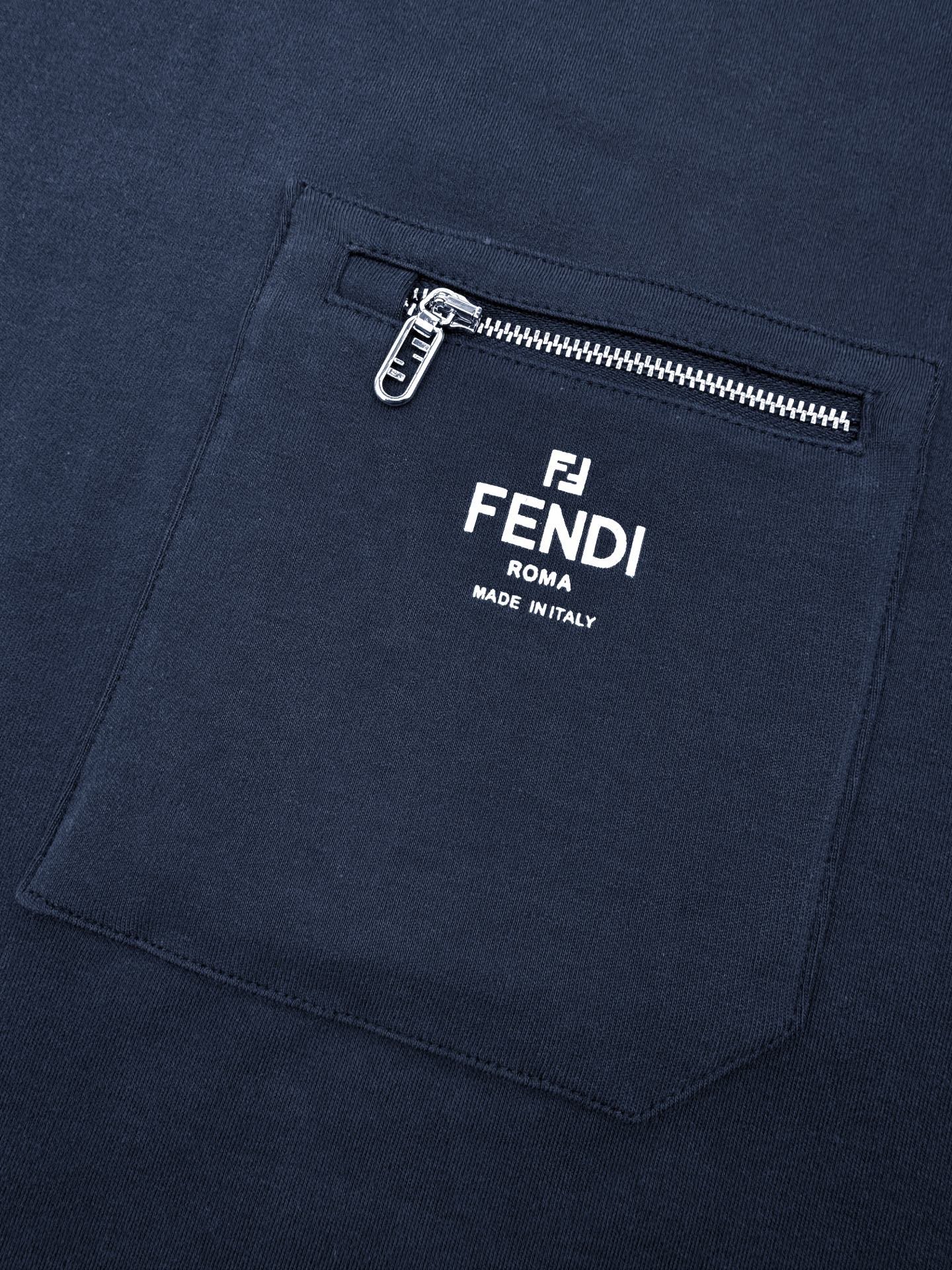 fendi jersey t shirt zwart (copy)