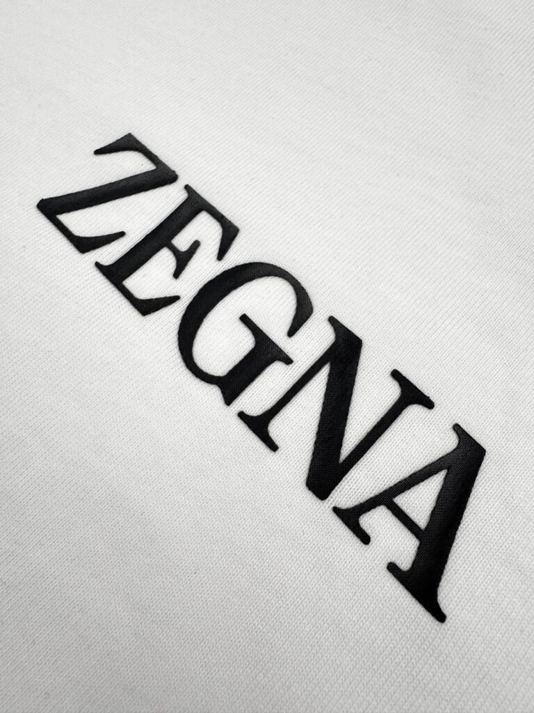prada logo embroided t shirt zwart (copy)