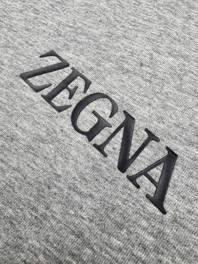 prada logo embroided t shirt zwart (copy)