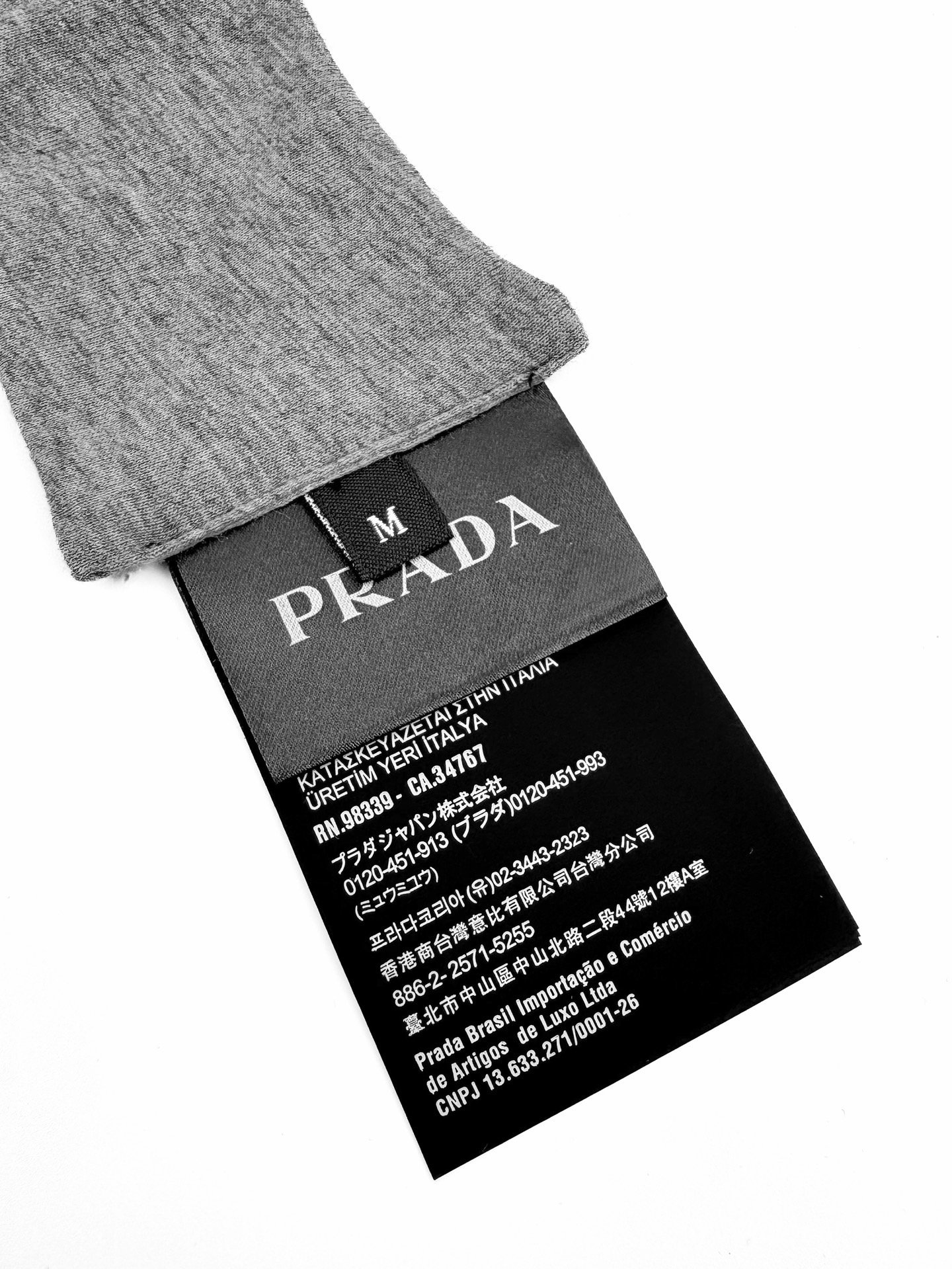 prada tweezijdige t shirt blauw wit