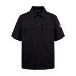 moncler polo piqué met geborduurd logo zwart (copy)