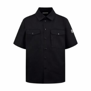 moncler polo piqué met geborduurd logo zwart (copy)