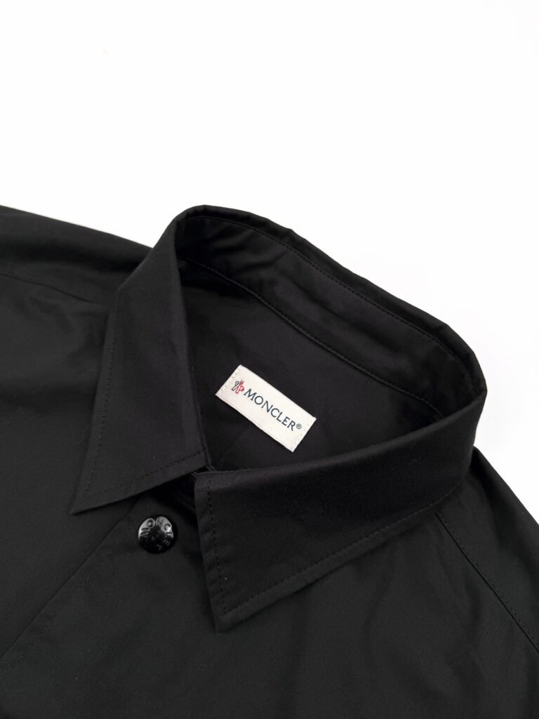 moncler polo piqué met geborduurd logo zwart (copy)