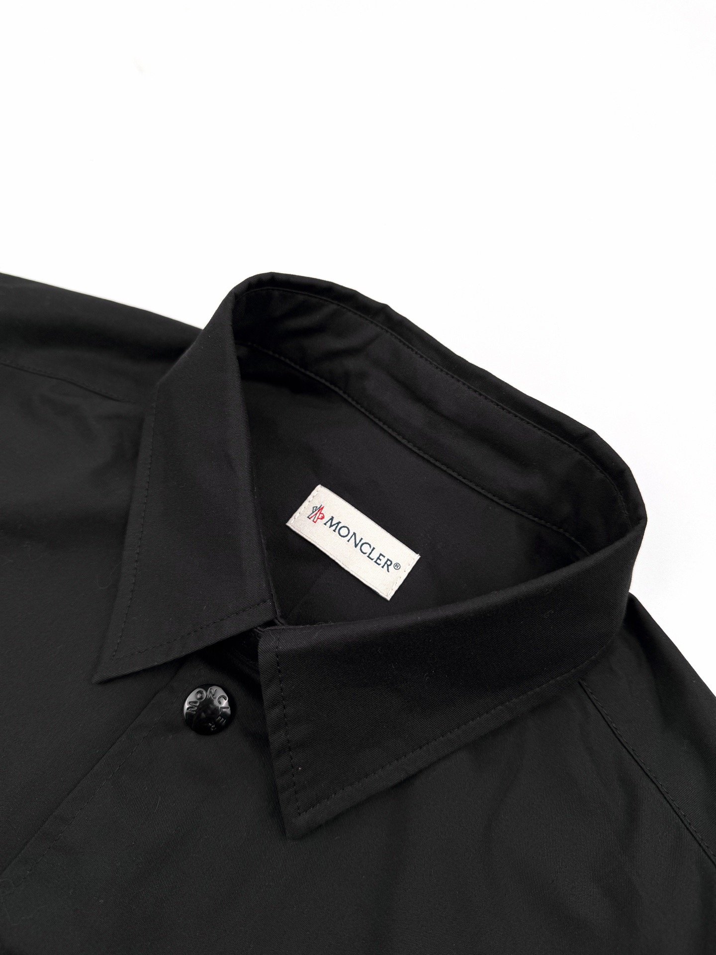 moncler polo piqué met geborduurd logo zwart (copy)