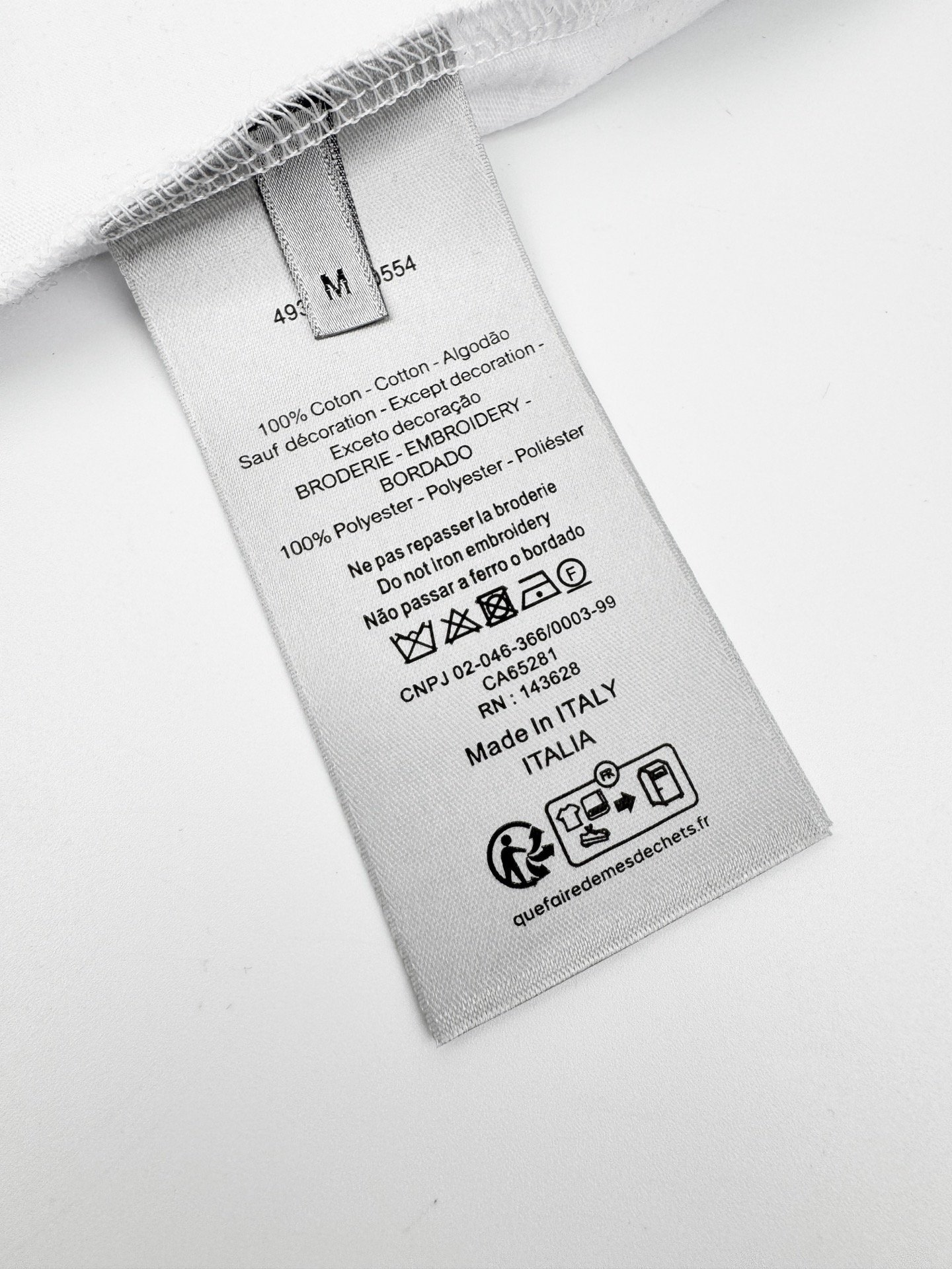 dior ribbon t shirt zwart (copy)