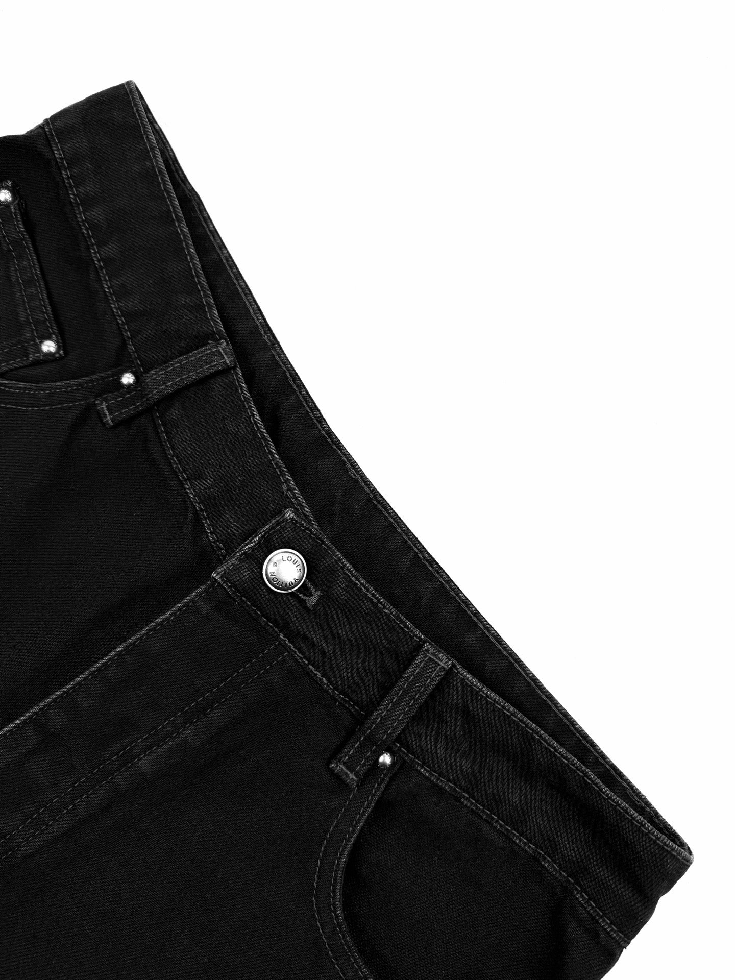 louis vuitton monogram destroy denim pants