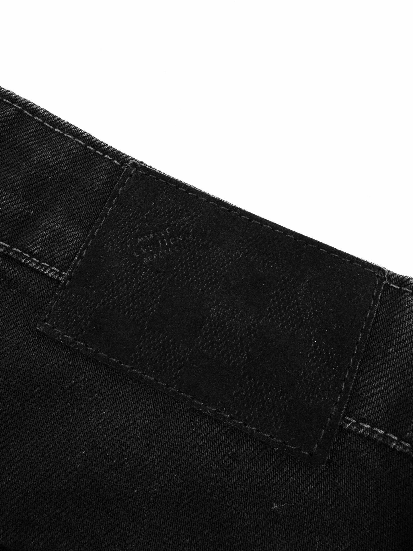 louis vuitton monogram destroy denim pants