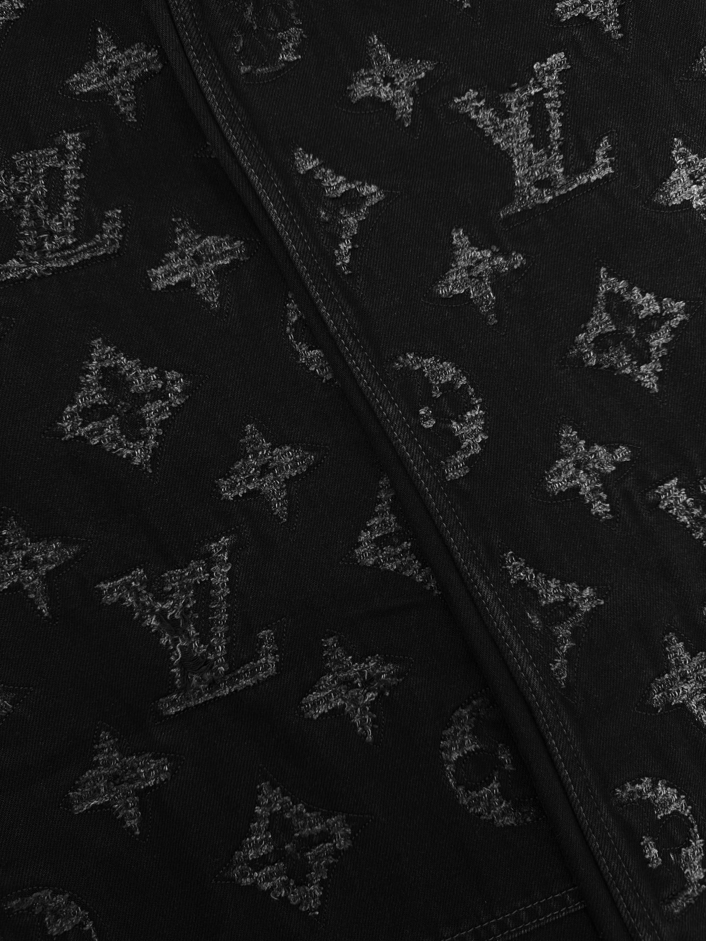 louis vuitton monogram destroy denim pants