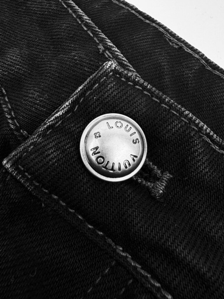 louis vuitton monogram destroy denim pants